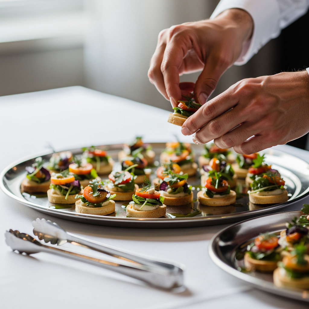 CURIOCITY CATERING professional corporate catering setup for a business event in San Diego
